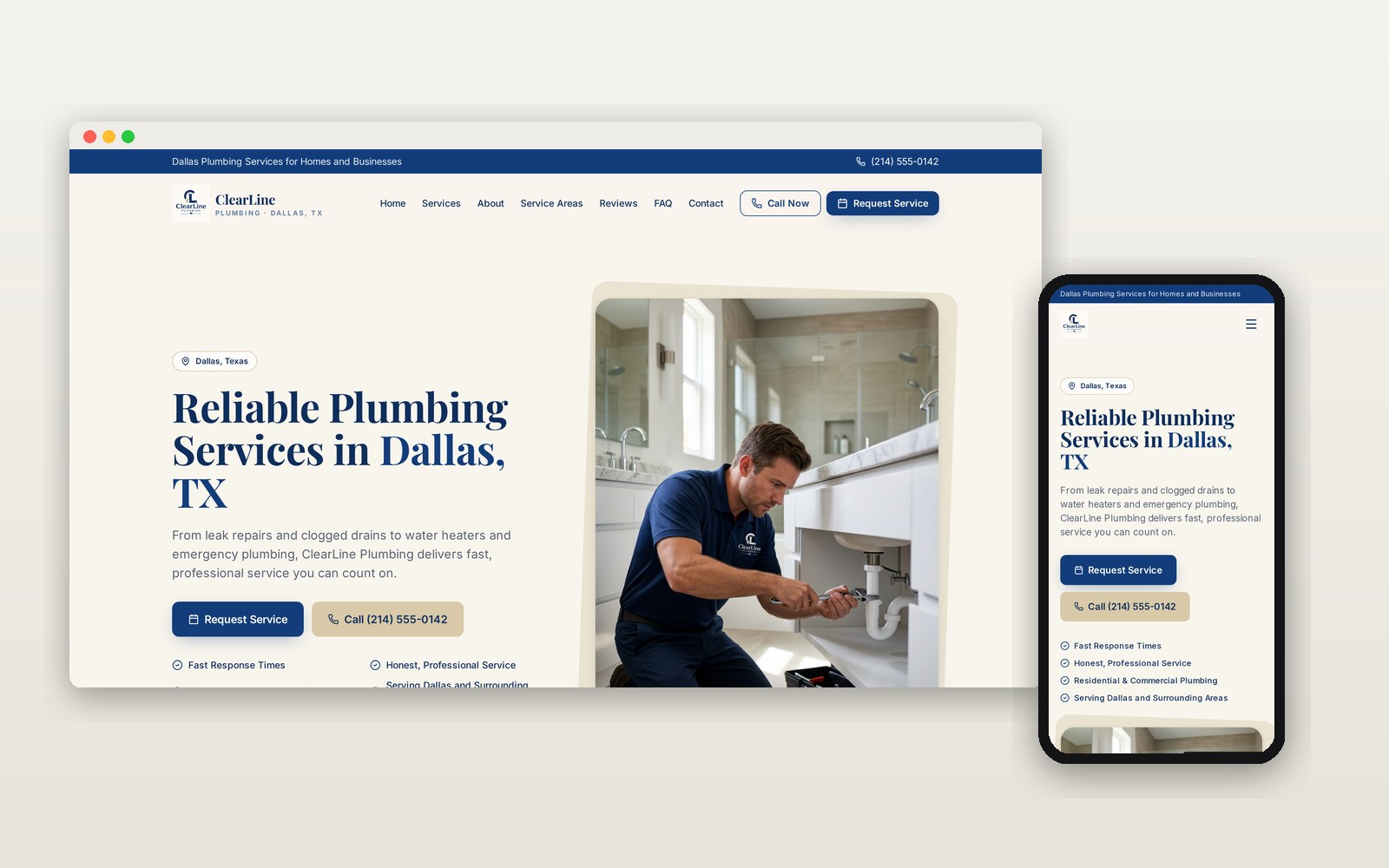 Plumbing Website — Home Services