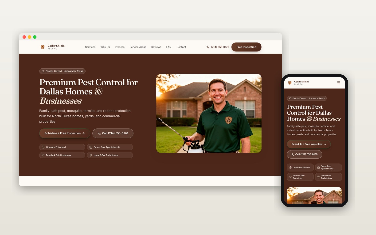 Pest Control Website — Home Services