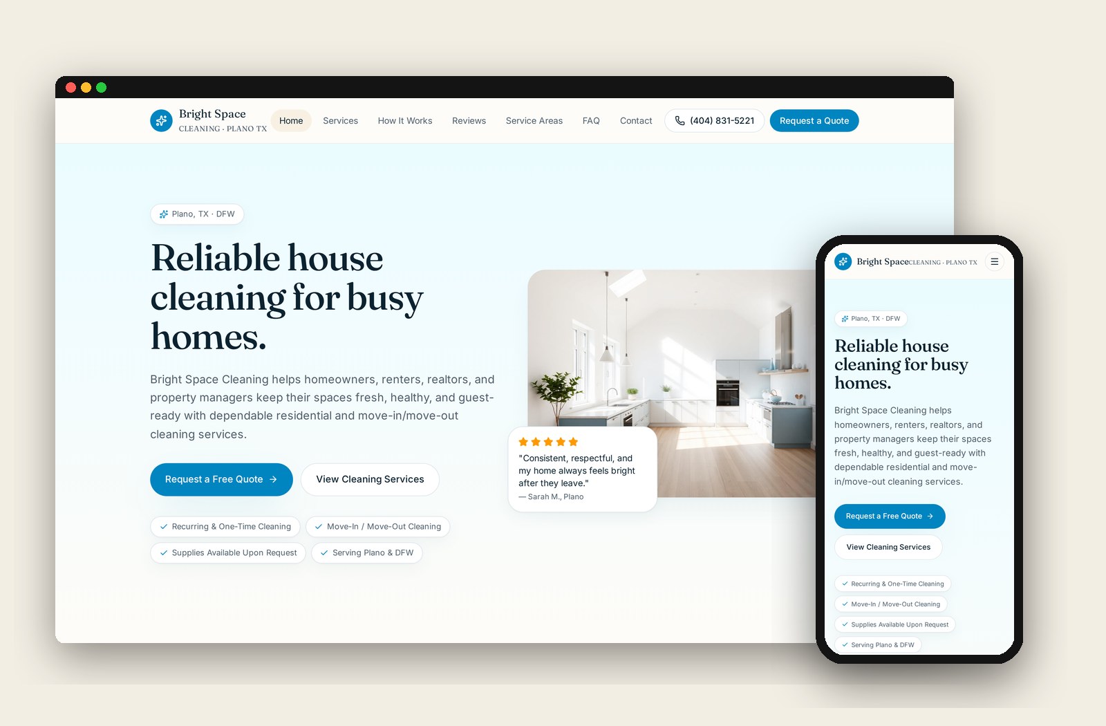 House Cleaning Website — Cleaning Services