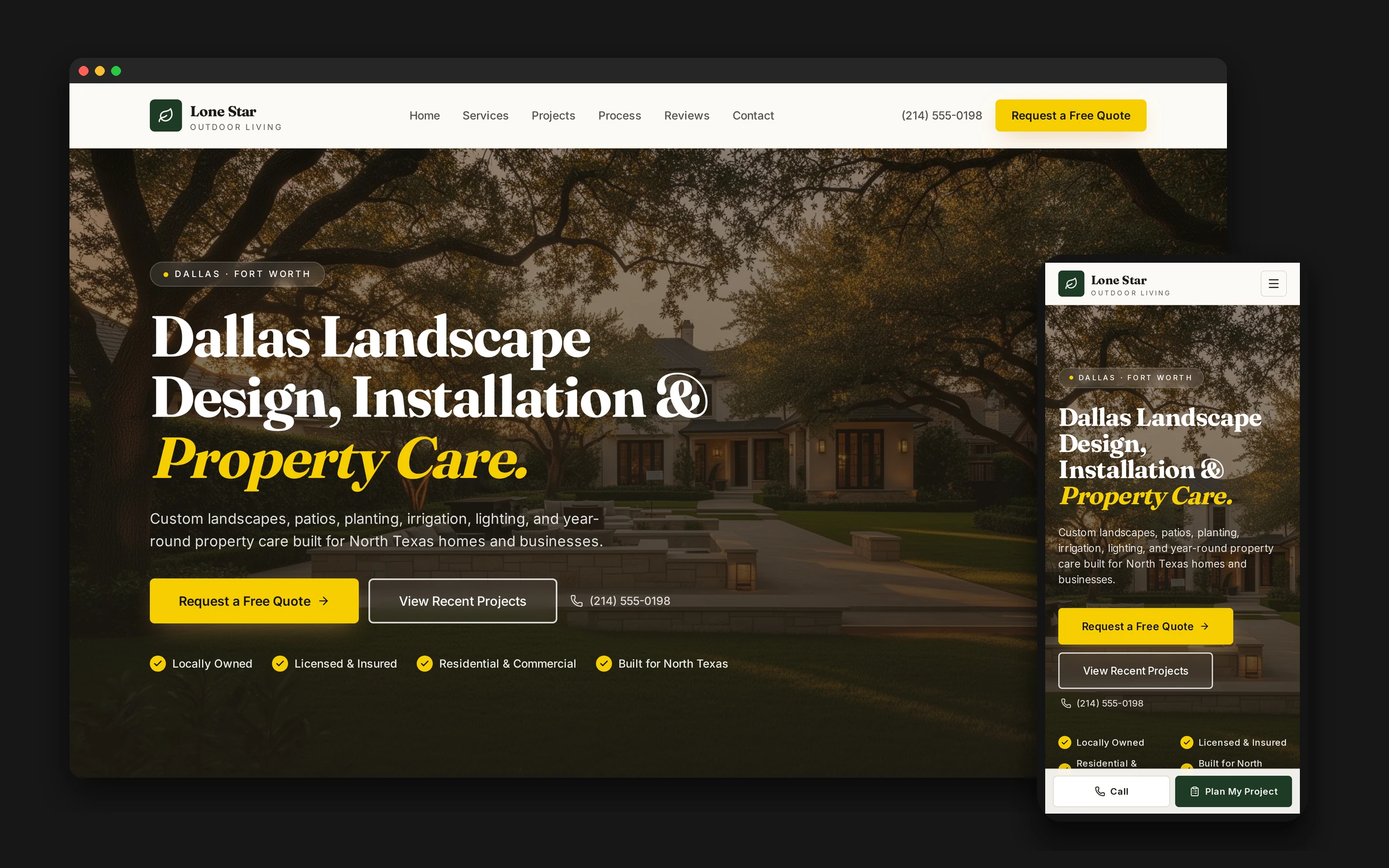 Landscaping Website — Landscaping