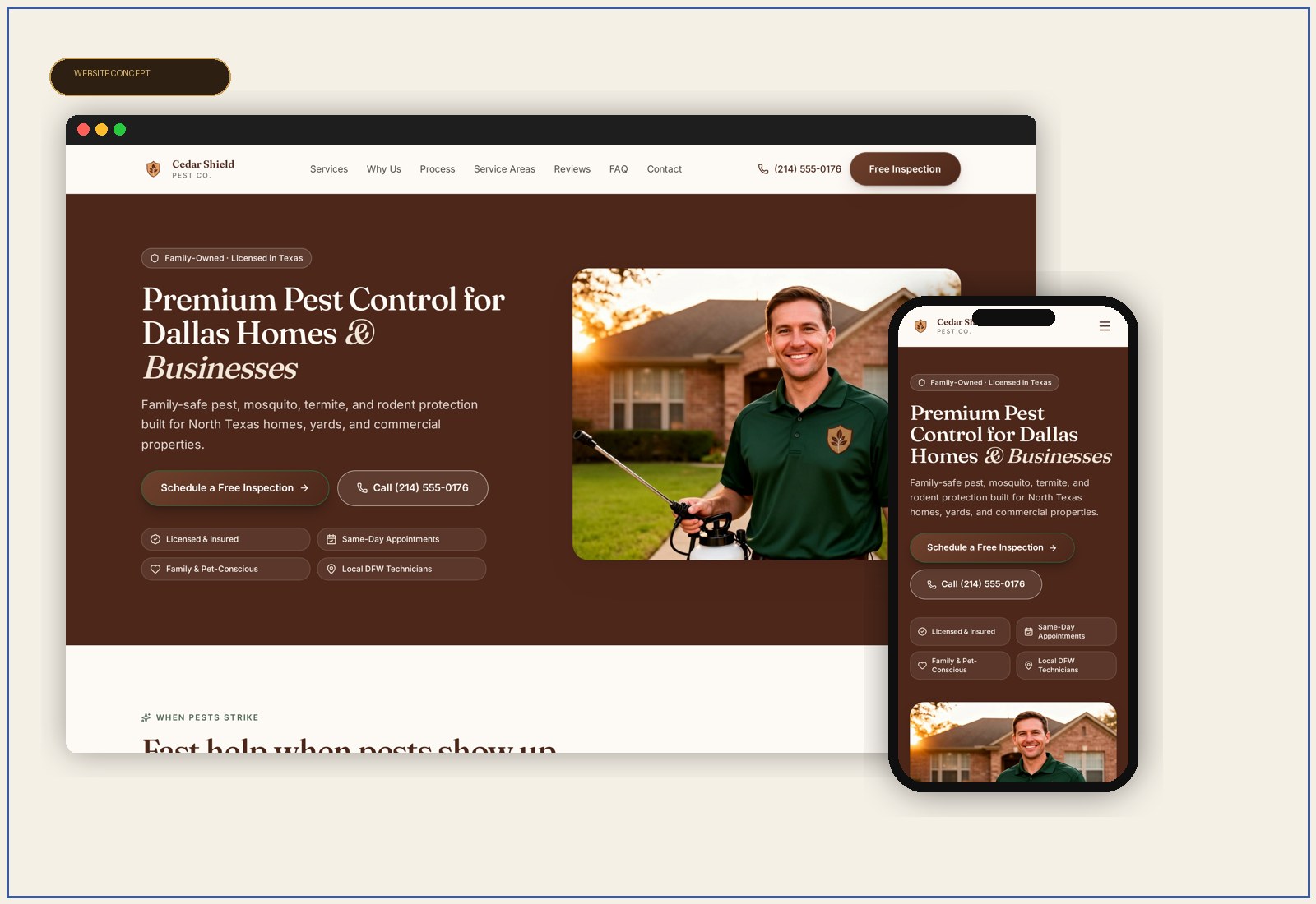 Pest Control Website — Home Services