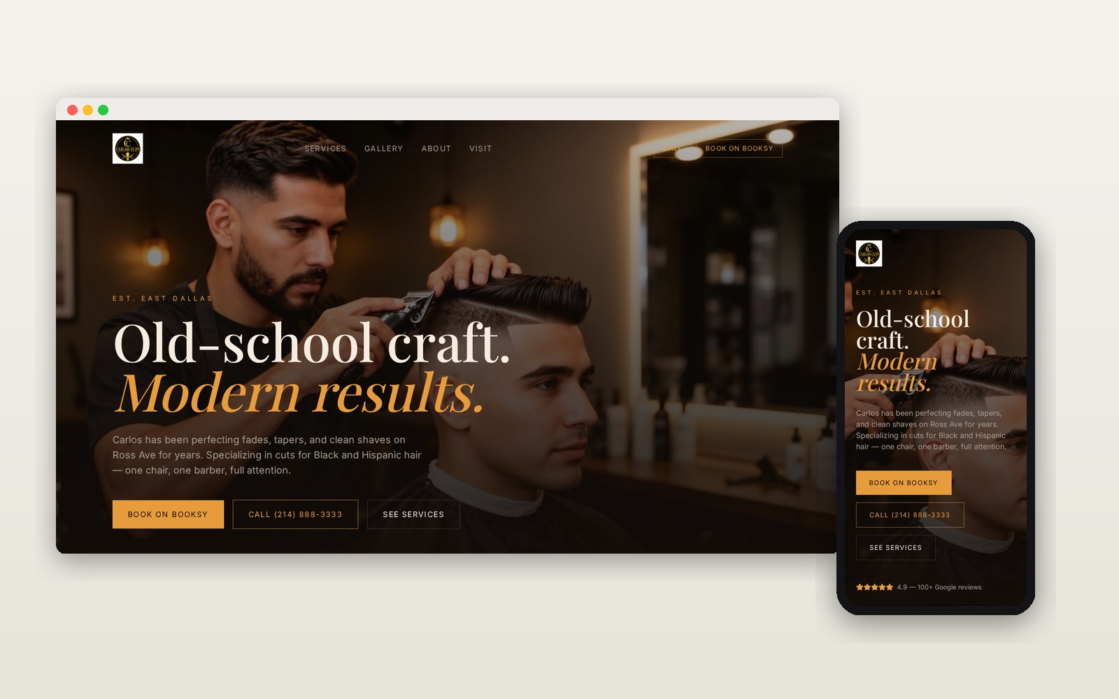 Barber/ Salon Website — Barber / Personal Services