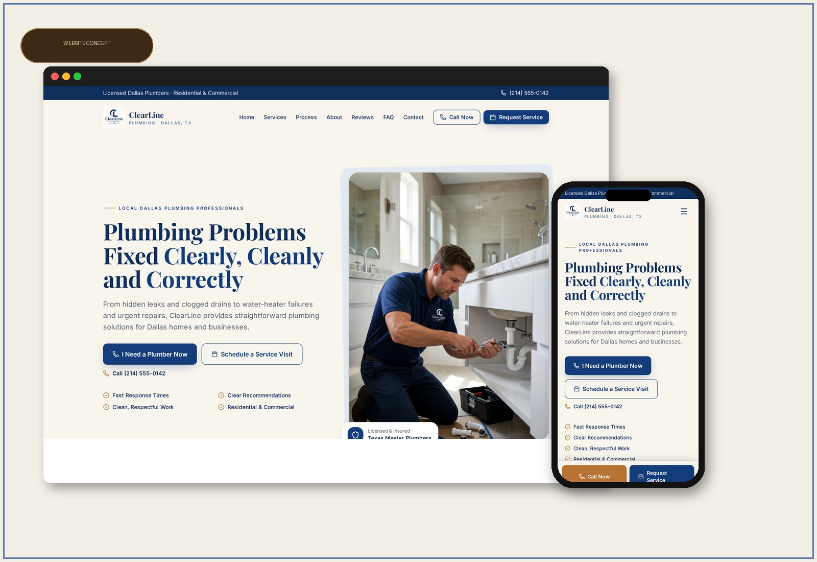 Plumbing Website — Home Services