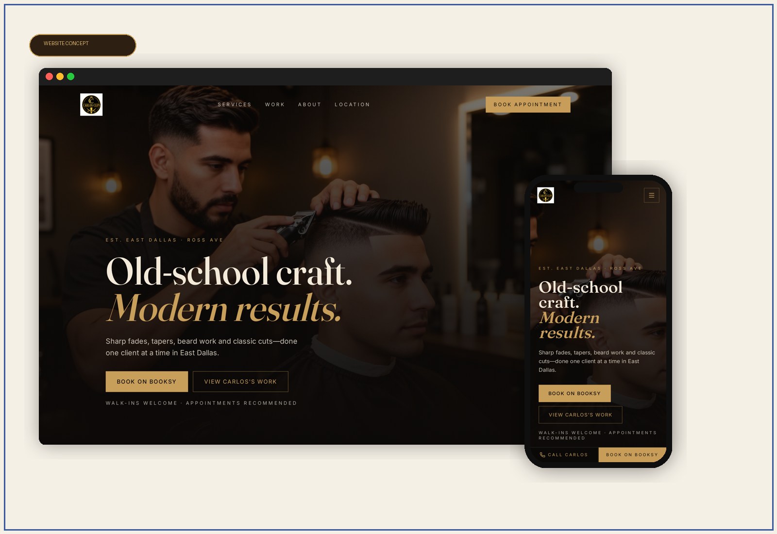 Barber/ Salon Website — Barber / Personal Services